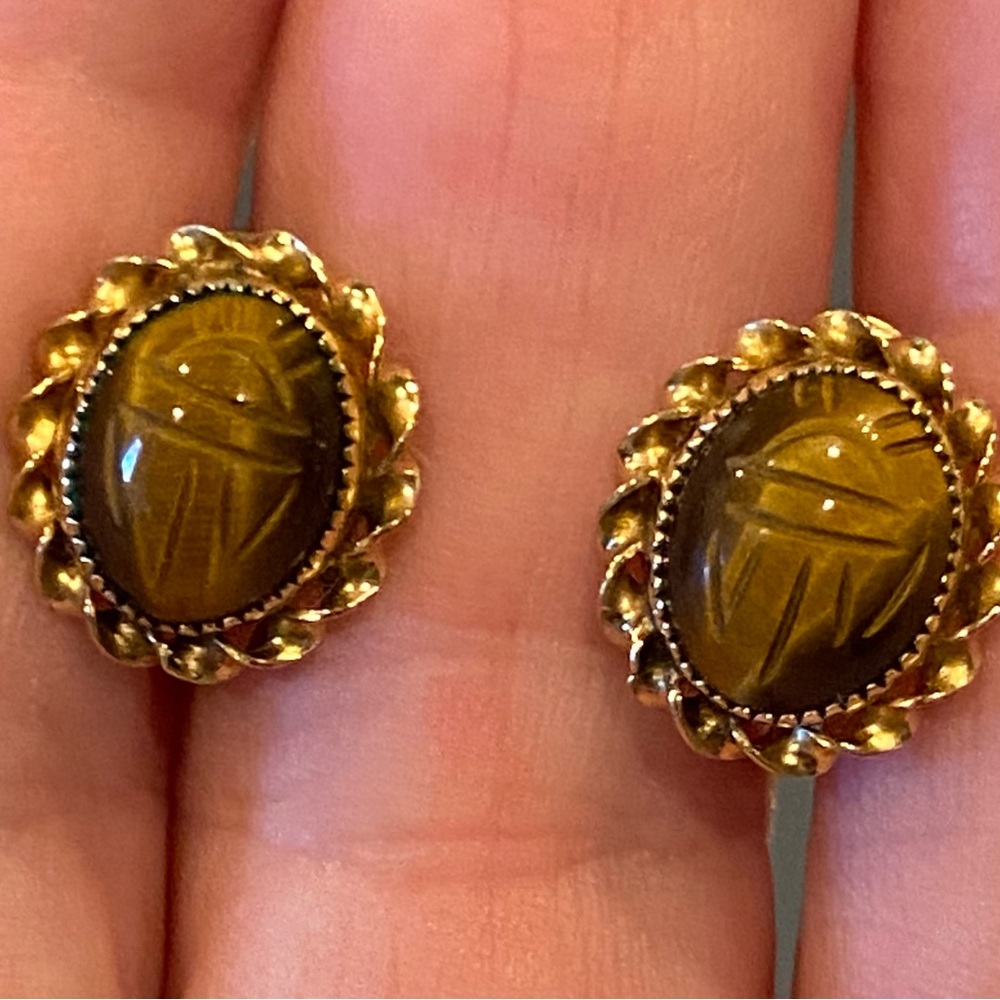 Vintage Gold Filled 12k Vintage-Style Scarab Screwback Earrings
3.43gr